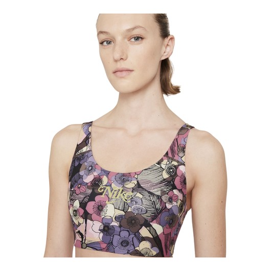 Nike Swoosh Strappy Medium-Support 1-Piece Pad Floral Sports Kadın Bra