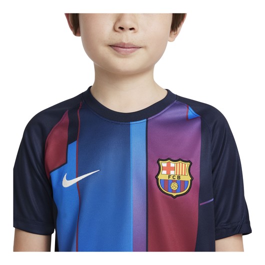 Nike FC Barcelona Pre-Match Short-Sleeve (Boys') Çocuk Tişört