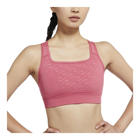 Nike Dri-Fit Swoosh Icon Clash Medium-Support 1-Piece Pad Printed Sports Kadın Bra