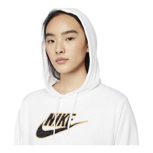 Nike Sportswear Fleece Futura Leopard Graphic Print Hoodie Kadın Sweatshirt