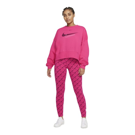 Nike Sportswear Trend Swoosh Printed Crop Fleece Kadın Sweatshirt