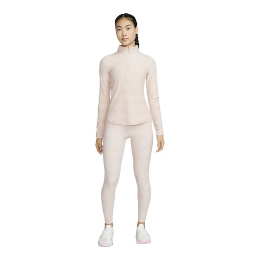 Nike Pro Therma-Fit Plaid Graphic 1/2-Zip Long-Sleeve Kadın Tişört