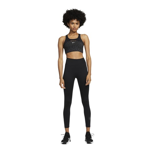 Nike Dri-Fit Swoosh Leopard Printed Medium-Support Non-Padded Kadın Bra