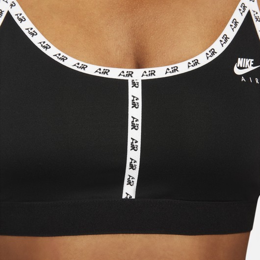 Nike Air Dri-Fit Indy Light-Support Padded Logo Tape Sports Kadın Bra