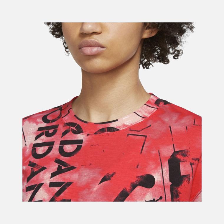 Nike Jordan Heritage Oversized Printed AOP Short-Sleeve Kadın Tişört