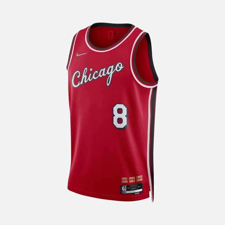 Nike Chicago Bulls City Edition Dri-Fit NBA Swingman Jersey SS22 Erkek Forma
